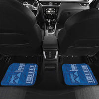 Bula Fiji Car Mats Blue Plumeria Masi Tapa Pattern - Polynesian Pride