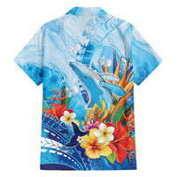 Polynesia Humpback Whale Family Matching Long Sleeve Bodycon Dress and Hawaiian Shirt Ocean Style LT05 - Polynesian Pride
