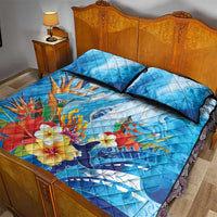 Polynesia Humpback Whale Quilt Bed Set Ocean Style