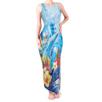 Polynesia Humpback Whale Tank Maxi Dress Ocean Style