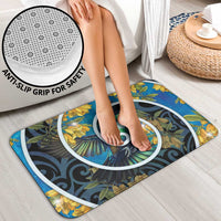 New Zealand Tui Bird Bathroom Set Maori Koru With Kowhai Flowers