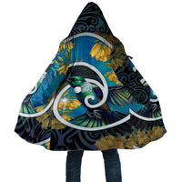 New Zealand Tui Bird Cloak Maori Koru With Kowhai Flowers