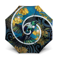 New Zealand Tui Bird Umbrella Maori Koru With Kowhai Flowers