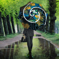 New Zealand Tui Bird Umbrella Maori Koru With Kowhai Flowers