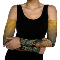 New Zealand Kiwi Bird Arm Sleeves Silver Fern Mix Maori Pattern