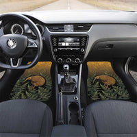New Zealand Kiwi Bird Car Mats Silver Fern Mix Maori Pattern