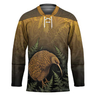 New Zealand Kiwi Bird Hockey Jersey Silver Fern Mix Maori Pattern