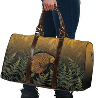 New Zealand Kiwi Bird Travel Bag Silver Fern Mix Maori Pattern