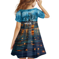 Hawaii Memorial Day Lantern Floating Family Matching Off The Shoulder Long Sleeve Dress and Hawaiian Shirt Always In Our Hearts LT05 - Polynesian Pride
