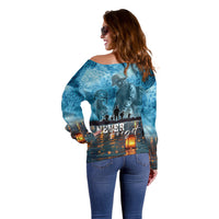 Hawaii Memorial Day Lantern Floating Off Shoulder Sweater Always In Our Hearts