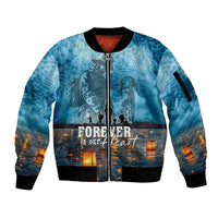 Hawaii Memorial Day Lantern Floating Sleeve Zip Bomber Jacket Always In Our Hearts