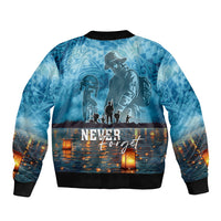 Hawaii Memorial Day Lantern Floating Sleeve Zip Bomber Jacket Always In Our Hearts