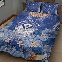 Marshall Islands Jemenei Day Quilt Bed Set Polynesian Tribal Tattoo Seashell Necklace