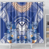 Marshall Islands Jemenei Day Shower Curtain Polynesian Tribal Tattoo Seashell Necklace