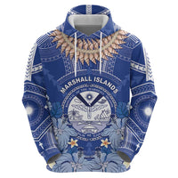 Marshall Islands Jemenei Day Zip Hoodie Polynesian Tribal Tattoo Seashell Necklace