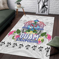 Guam Chamorro Liberation Day Area Rug 82nd Anniversary LT05 White - Polynesian Pride