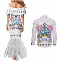 Guam Chamorro Liberation Day Couples Matching Mermaid Dress and Long Sleeve Button Shirt 82nd Anniversary LT05 - Polynesian Pride