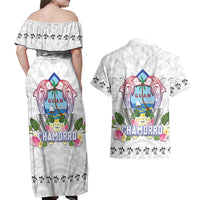 Guam Chamorro Liberation Day Couples Matching Off Shoulder Maxi Dress and Hawaiian Shirt 82nd Anniversary LT05 - Polynesian Pride
