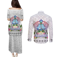 Guam Chamorro Liberation Day Couples Matching Puletasi and Long Sleeve Button Shirt 81st Anniversary LT05