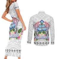 Guam Chamorro Liberation Day Couples Matching Short Sleeve Bodycon Dress and Long Sleeve Button Shirt 82nd Anniversary LT05 - Polynesian Pride