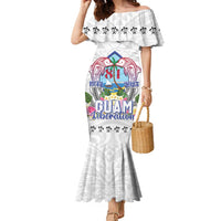 Guam Chamorro Liberation Day Family Matching Mermaid Dress and Hawaiian Shirt 82nd Anniversary LT05 Mom's Dress White - Polynesian Pride