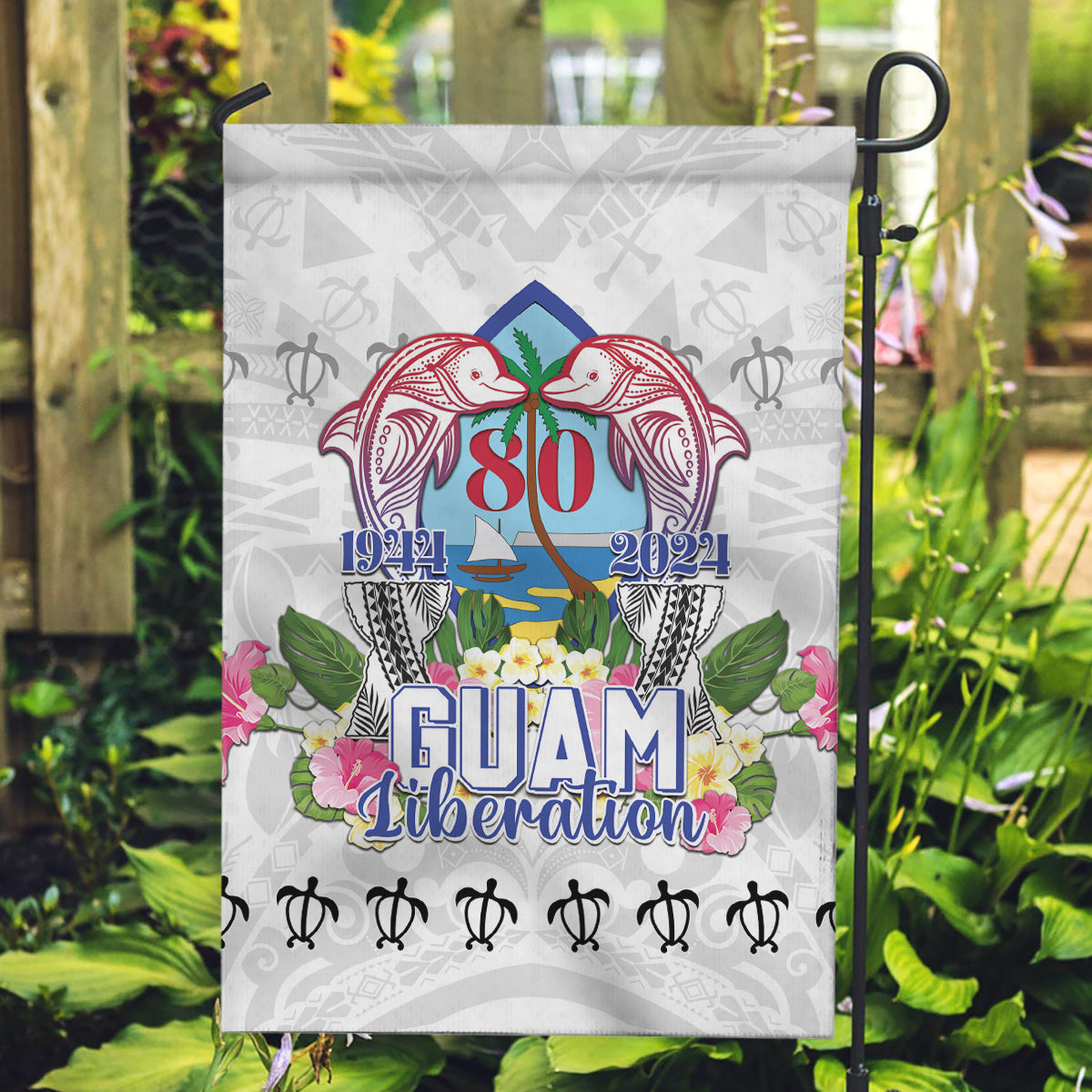 Guam Chamorro Liberation Day Garden Flag 80th Anniversary