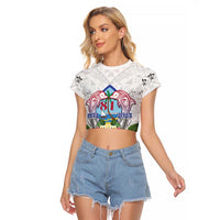 Guam Chamorro Liberation Day Raglan Cropped T Shirt 81st Anniversary LT05