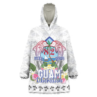 Guam Chamorro Liberation Day Wearable Blanket Hoodie 82nd Anniversary LT05 One Size White - Polynesian Pride