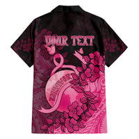 Personalised Cancer Fighter Family Matching Off The Shoulder Long Sleeve Dress and Hawaiian Shirt I Beat Cancer LT05 - Polynesian Pride