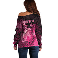 Personalised Cancer Fighter Off Shoulder Sweater I Beat Cancer