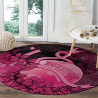 Cancer Fighter Round Carpet I Beat Cancer