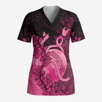 Personalised Cancer Fighter Scrub Top I Beat Cancer - Polynesian Pride