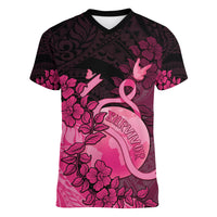 Personalised Cancer Fighter Women V-Neck T-Shirt I Beat Cancer