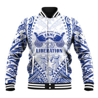 Northern Mariana Islands Liberation Day Baseball Jacket 79th Anniversary LT05 Unisex Blue - Polynesian Pride