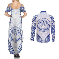 Northern Mariana Islands Liberation Day Couples Matching Summer Maxi Dress and Long Sleeve Button Shirt 79th Anniversary LT05 - Polynesian Pride