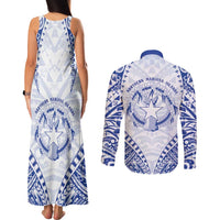 Northern Mariana Islands Liberation Day Couples Matching Tank Maxi Dress and Long Sleeve Button Shirt 79th Anniversary LT05 - Polynesian Pride