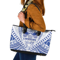 Northern Mariana Islands Liberation Day Leather Tote Bag 79th Anniversary