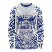 Northern Mariana Islands Liberation Day Long Sleeve Shirt 79th Anniversary LT05 Unisex Blue - Polynesian Pride