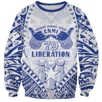 Northern Mariana Islands Liberation Day Sweatshirt 79th Anniversary LT05 Unisex Blue - Polynesian Pride