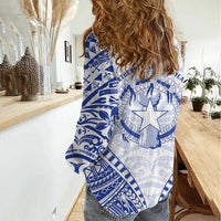 Northern Mariana Islands Liberation Day Women Casual Shirt 79th Anniversary LT05 - Polynesian Pride