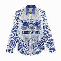 Northern Mariana Islands Liberation Day Women Casual Shirt 79th Anniversary LT05 - Polynesian Pride