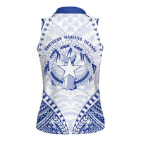 Northern Mariana Islands Liberation Day Women Sleeveless Polo Shirt 79th Anniversary LT05 - Polynesian Pride