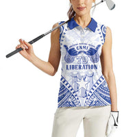 Northern Mariana Islands Liberation Day Women Sleeveless Polo Shirt 79th Anniversary LT05 - Polynesian Pride