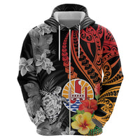 French Polynesia Bastille Day Hoodie Tropical Turtle Hibiscus Polynesian Pattern LT05 - Polynesian Pride