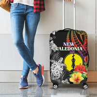 New Caledonia Bastille Day Luggage Cover Tropical Turtle Hibiscus Polynesian Pattern LT05 - Polynesian Pride