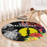 New Caledonia Bastille Day Round Carpet Tropical Turtle Hibiscus Polynesian Pattern LT05 - Polynesian Pride