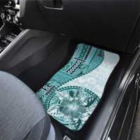 Samoa Siapo Elegant Car Mats Hibiscus Teal Motifs - Polynesian Pride