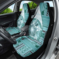 Samoa Siapo Elegant Car Seat Cover Hibiscus Teal Motifs - Polynesian Pride