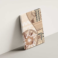 Samoa Siapo Elegant Canvas Wall Art Hibiscus Beige Motifs - Polynesian Pride
