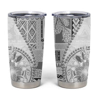 Samoa Siapo Elegant Tumbler Cup Hibiscus White Motifs - Polynesian Pride